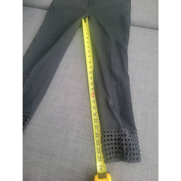 Zara Dress Ankle Pants Crochet Black Slacks Size Small - Picture 2 of 9
